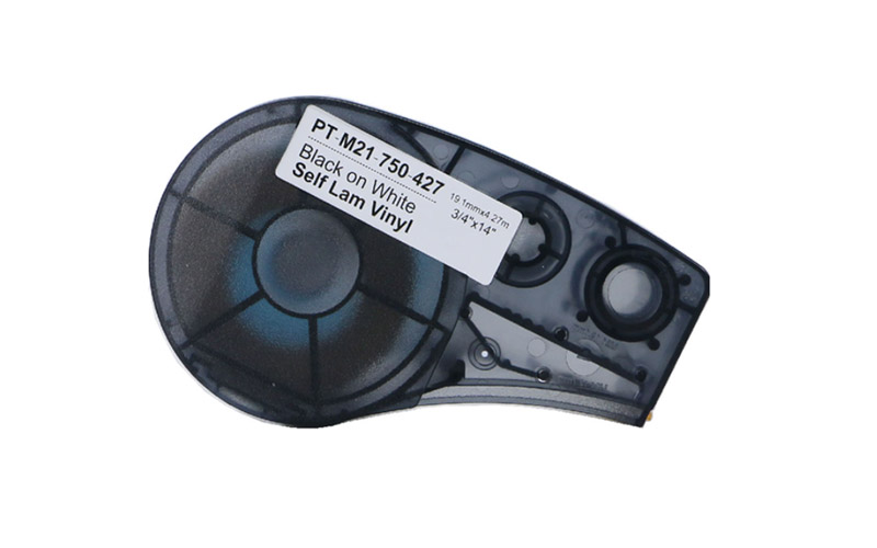 Compatible Brady M21-750-427-WT Black on White Self-Laminating Vinyl Label Tape 19.1mm x 6.4m for BMP21 printers