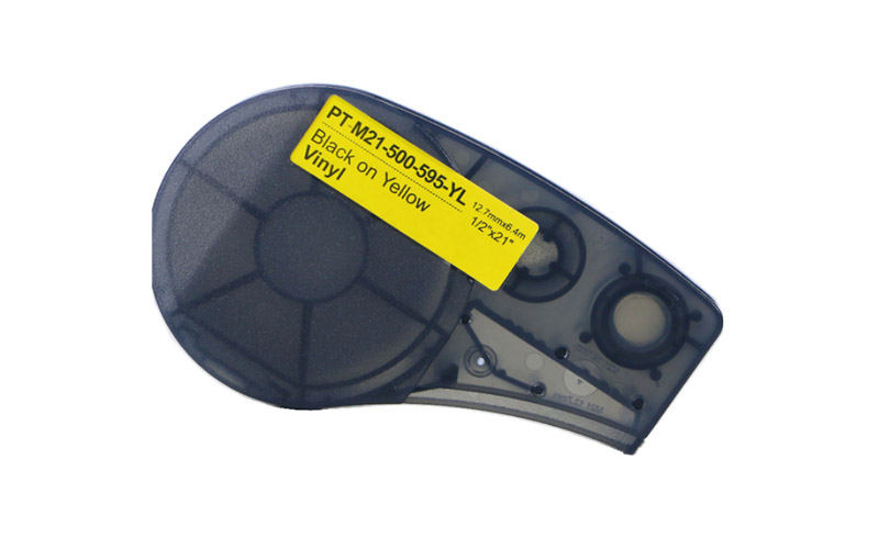 Compatible Brady M21-500-595-YL Black on Yellow Vinyl Label Tape 12.7mm x 6.4m for BMP21 printers